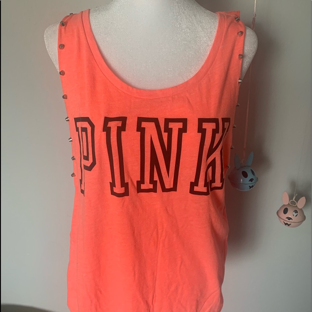 PINK Studded Tank Top